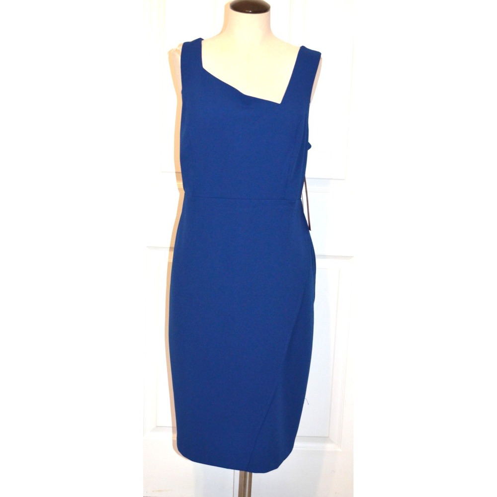 Betsey Johnson Blueโ Sleeveless Sheath Dress Womens 14W Lined Nwt's